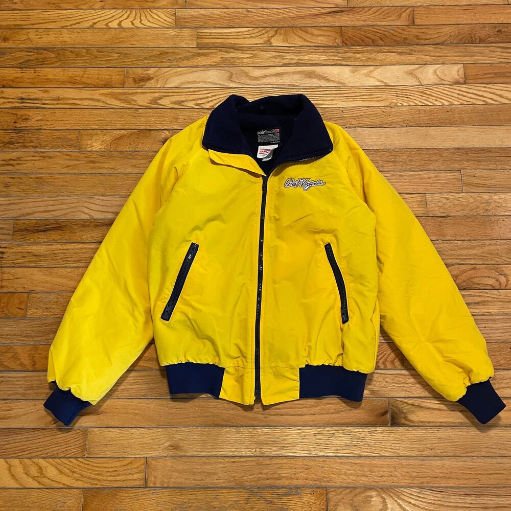 Vintage West Virginia Polar Fleece by Malden Jacket Coat Made in USA Size Medium